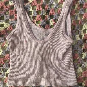 Purple cropped ripped top